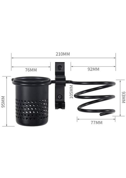 Saç Kurutma Makinesi Raf Berber Uzay Için Özel Banyo Diş Fırçası Raf Alüminyum Diş Fırçası Tutucu Gargara Kupası Set Tutucu (Yurt Dışından)