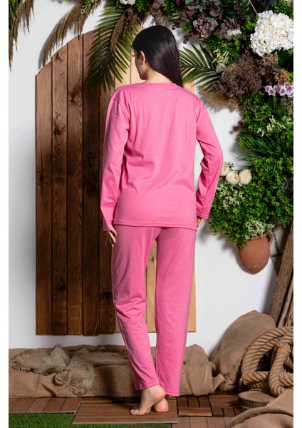 Mevsimlik Uzun Kollu %100 Pamuk Kadın Pijama Takımı- Desenli Kadın Pijama fiyatları