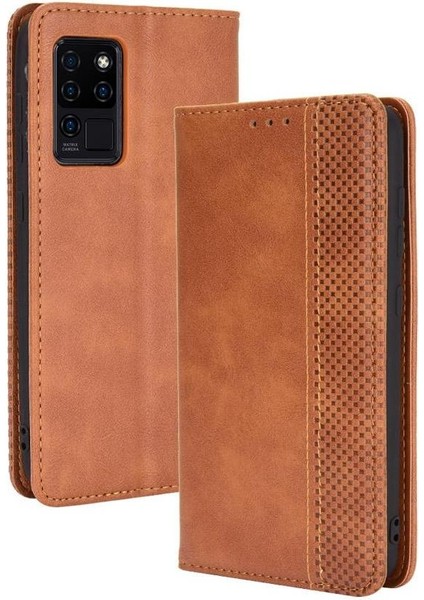 Oukitel C21 Pu Deri Manyetik Kapatma Cüzdan Için Kılıf (Yurt Dışından)