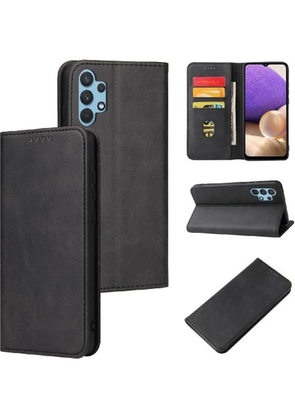 Samsung Galaxy A32 5g Için Kılıf Deri Folio Flip Case Tam Koruma (Yurt Dışından)