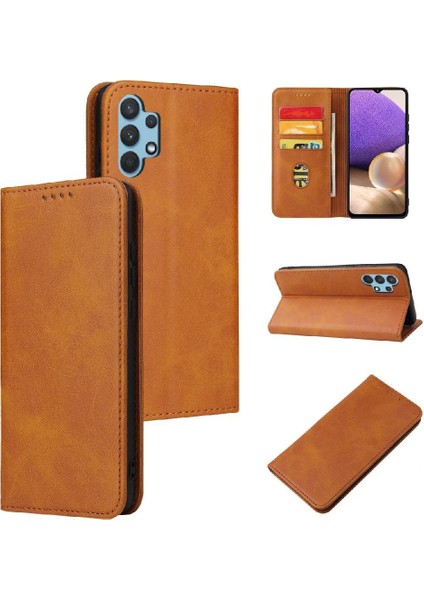 Kart Tutucu Kickstand Tam Koruma ile Samsung GALAXYA32 4g Için Kılıf (Yurt Dışından)