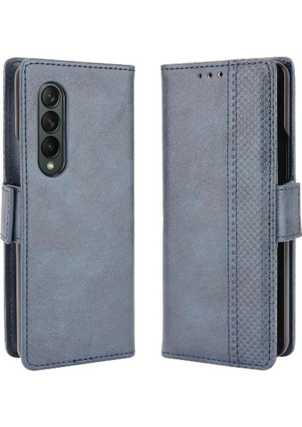 Samsung Galaxy Z Için Kılıf Fold 3 5g Manyetik Kapatma Pu Deri Cüzdan (Yurt Dışından)