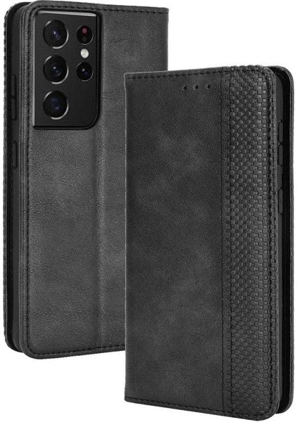 Samsung Galaxy S21 Ultra 5g Pu Deri Manyetik Kapatma Cüzdan (Yurt Dışından)