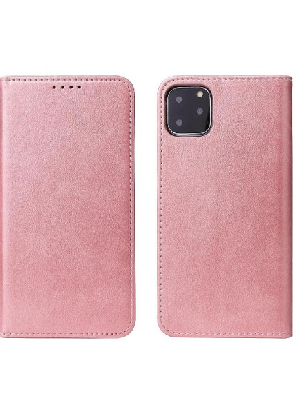 Iphone 11 Için Kılıf Pro Kart Ekleme Manyetik Karbon Fiber Deri Folio (Yurt Dışından)