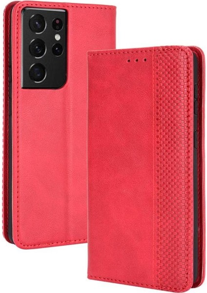 Samsung Galaxy S21 Ultra 5g Pu Deri Manyetik Kapatma Cüzdan (Yurt Dışından)