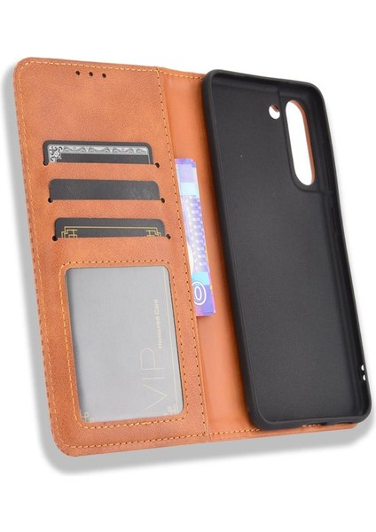 Samsung Galaxy S21 Fe 5g Pu Deri Manyetik Kapatma Cüzdan (Yurt Dışından)