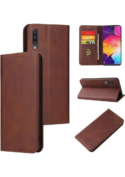 Samsung Galaxy A50/A30S/A50S Deri Folio Flip Case ile Tam (Yurt Dışından)