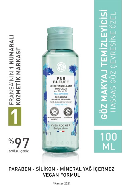 Hassas Ciltler Için Pur Bleuet Göz Makyaj TEMIZLEYICI-100 ml