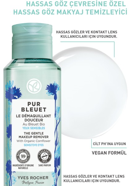 Hassas Ciltler Için Pur Bleuet Göz Makyaj TEMIZLEYICI-100 ml fiyatları