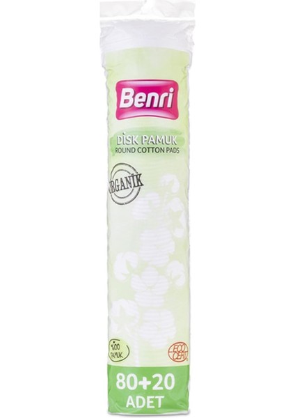 Organik Makyaj Temizleme Pamuğu 80+20
