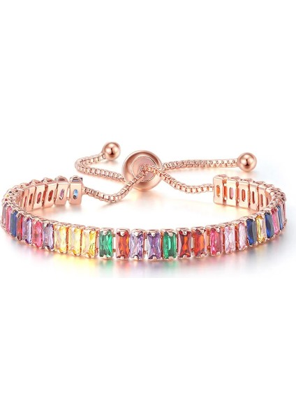 DZH051 2.5X5MM Zhouyang Boho Gökkuşağı Tenis Bilezikler Kadınlar Için Ayarlanabilir Kadın Bilezik Zirkon Kuyumcu Arkadaş Hediye Jewery DZH043 (Yurt Dışından) fiyatları