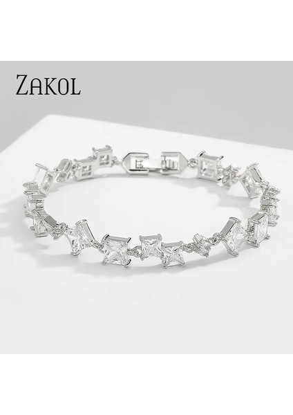 Gül Altın Rengi Zakol Trendy Gelin Takı Beyaz Renk Yaprak Charm Kübik Zirkonya Bilezik ve Bilezikler Kadınlar Için Temizle Cz Kristal FSBP2178 (Yurt Dışından)