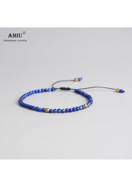 Amıu 3mm Doğal Lapis Taş Boncuk Tibet Taş Boncuk Streç Bilezik Erkekler Kadınlar Için Yoga Çakra Kristal Boncuk Bilezikler (Yurt Dışından)