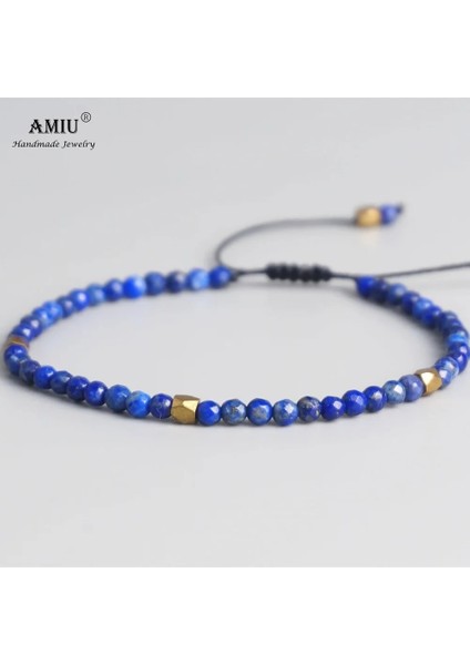 Amıu 3mm Doğal Lapis Taş Boncuk Tibet Taş Boncuk Streç Bilezik Erkekler Kadınlar Için Yoga Çakra Kristal Boncuk Bilezikler (Yurt Dışından)