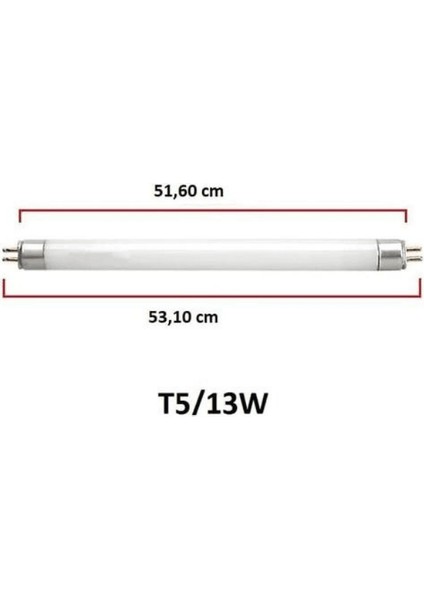 13W 765 6500K (Beyaz Işık) Floresan G5 Duylu T5 Floresan (4 Adet)