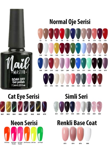 Nail Master 77 Renk Kalıcı Oje Seti