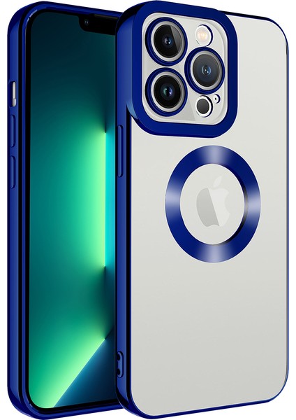 iPhone 11 Pro - Uyumlu Kamera Korumalı Logo Gösteren Bls Store Omega Kapak-Lacivert