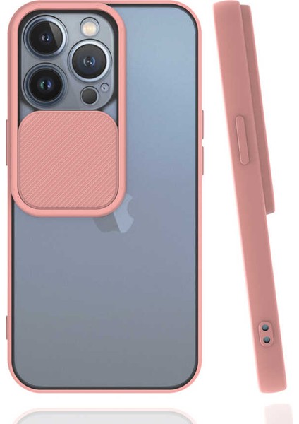 iPhone 13 Pro - Uyumlu Bls Store Lensi Kapak-Pembe Açık