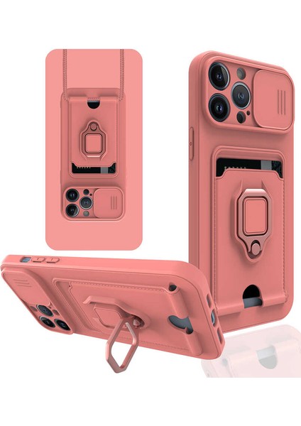 iPhone 13 Pro Max - Uyumlu ​cepdesin Pelit Kapak-Pembe