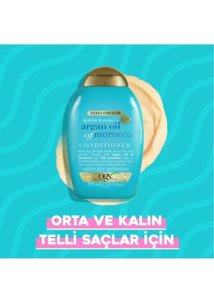 Extra Güçlü Nemlendirici ve Canlandırıcı Argan Oil Of Morocco Sülfatsız Bakım Kremi 385 ml