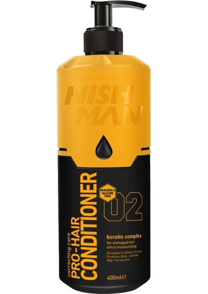 Nıshman Tuz ve Paraben Içermeyen Keratin Özlü Saç Bakım Kremi 400 ml