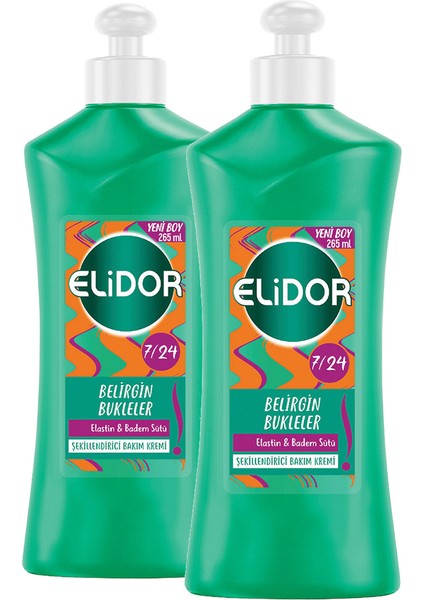 7/24 Şekillendirici Saç Bakım Kremi Belirgin Bukleler Elastin ve Badem Sütü 265 ml X2 Adet fiyatları