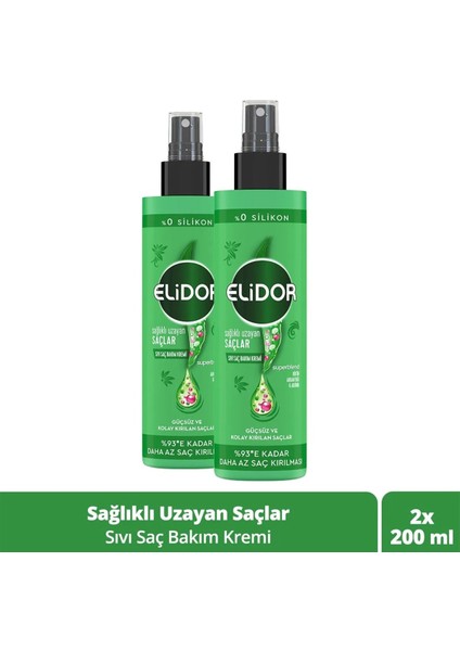 Superblend Sıvı Saç Bakım Kremi Sağlıklı Uzayan Saçlar Biotin Argan Yağı Arjinin 200 ml X2