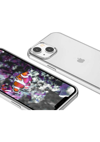 iPhone 13 Mini - Uyumlu Cepdesin Pixel Kapak-Gümüş