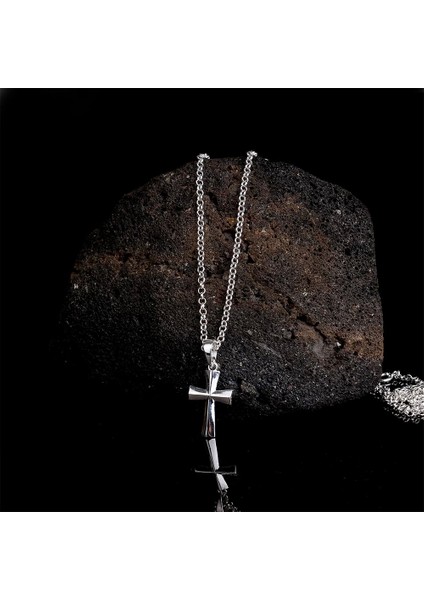 925 Ayar Gümüş Haç Sembollü Küçük Boy Erkek Kolye modelleri