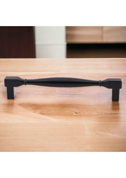 Kare Kulp Mobilya Mutfak Dolabı Çekmece Dolap Kulpları Kapak Kulpu Kulbu Siyah 96 mm Metal
