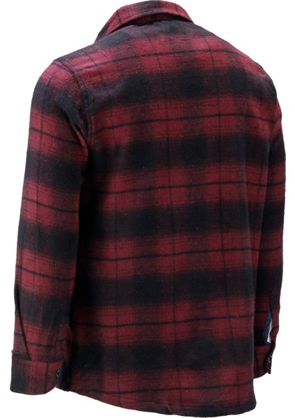 Erkek Regular Fit Garnili Çift Cep Çıtçıtlı Oduncu Bordo Gömlek fiyatları