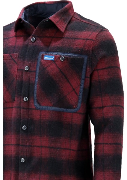 Erkek Regular Fit Garnili Çift Cep Çıtçıtlı Oduncu Bordo Gömlek fırsatları