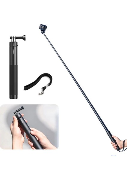 Mt-76 Go-Quick Iı 1.5m Aksiyon Kamerası Için Manyetik Uzatılabilir Selfie Çubuğu modelleri
