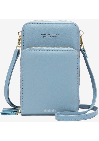 Kadınlar Için Mini Büyük Kapasiteli Cep Telefonu Çantası Yeni Üç Çekmeli Omuz Çantası Anahtar Bozuk Para Cüzdanı Omuz Crossbody Küçük Deri Çanta (Yurt Dışından)