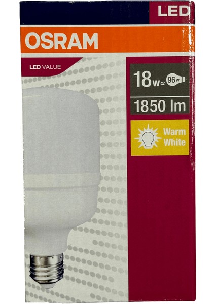 18W (96W) 3000K (Sarı Işık) E27 Duylu LED Torch Ampul (10 Adet) modelleri