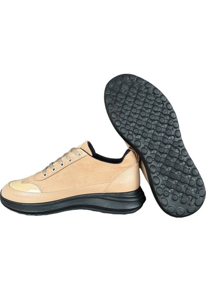 Bağcıklı Kadın Spor Sneaker Ayakkabı Bej modelleri