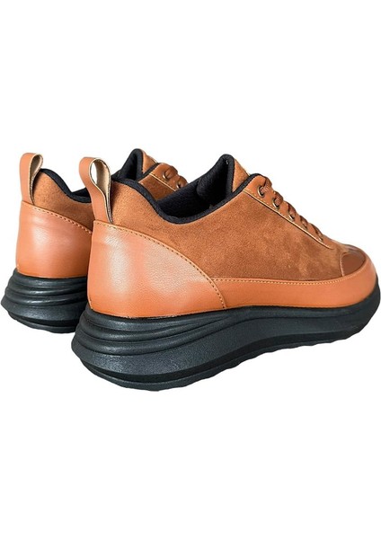 Bağcıklı Kadın Spor Sneaker Ayakkabı TABA modelleri