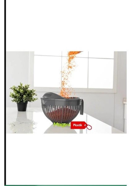 Linea Pirinç Süzgeci 3 Litre Süzgeç Antrasit Renk