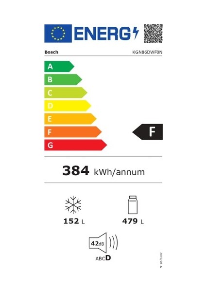 KGN86DWF0N 631 lt Kombi No-Frost Buzdolabı