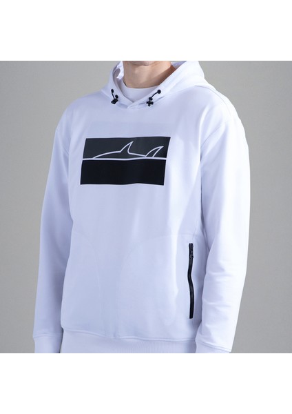 Erkek Marka Logolu Uzun Kollu Rahat Beyaz Sweatshirt 13311882-010