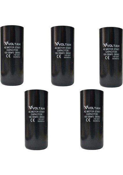 130-156 Mf 5' Li Paket 250 Volt Ac Ilk Devre Hareketi Kondansatör