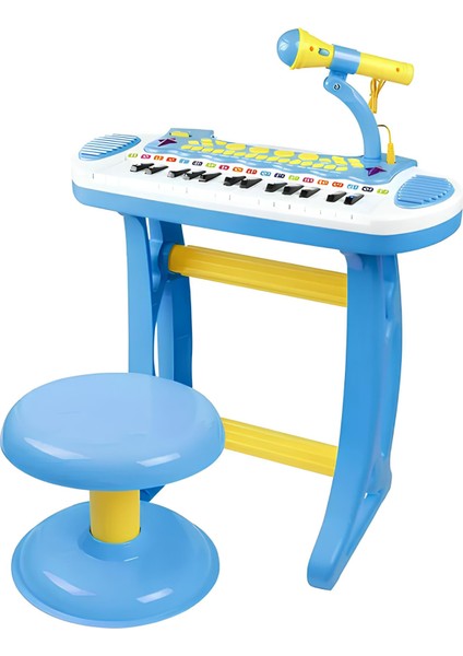 Oyuncak 31 Tuşlu Mikrofonlu Eğitici ve Eğlenceli Piyano - Kayıt Etme ve Playback Özellikli Piyano