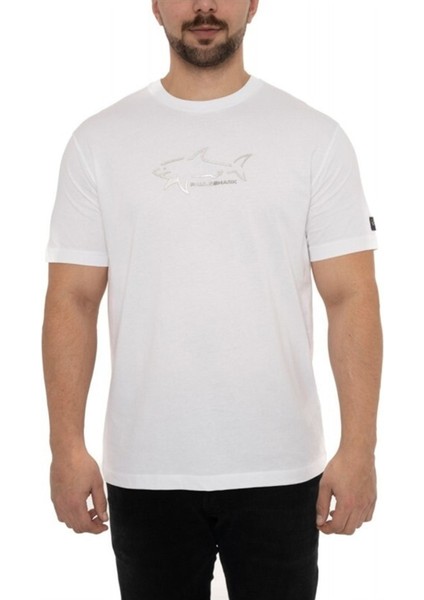 Erkek Marka Logo Detaylı Regular Fit Kısa Kollu Beyaz T-Shirt 23411198-010 modelleri