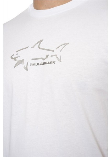 Erkek Marka Logo Detaylı Regular Fit Kısa Kollu Beyaz T-Shirt 23411198-010 fırsatları