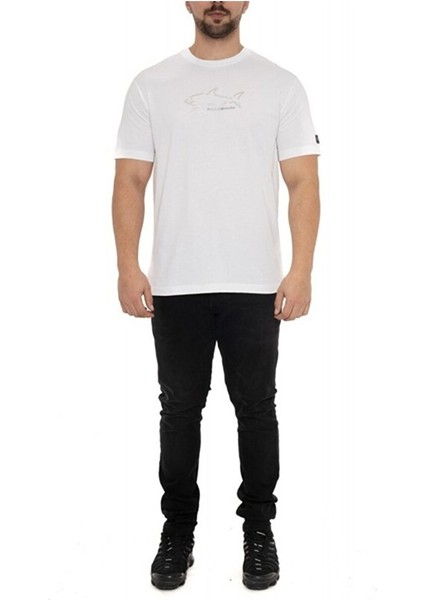 Erkek Marka Logo Detaylı Regular Fit Kısa Kollu Beyaz T-Shirt 23411198-010 indirimleri