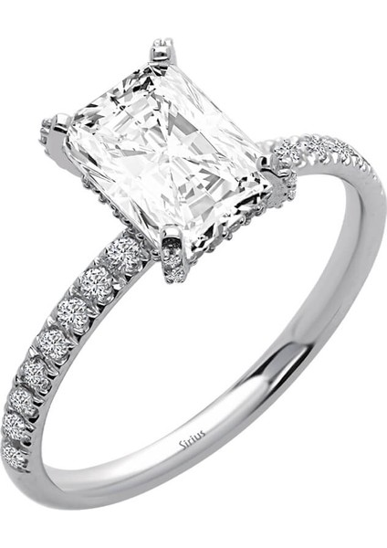 Pırlanta ve Beyaz Topaz Venüs Jasmine Yüzük 0447R0072