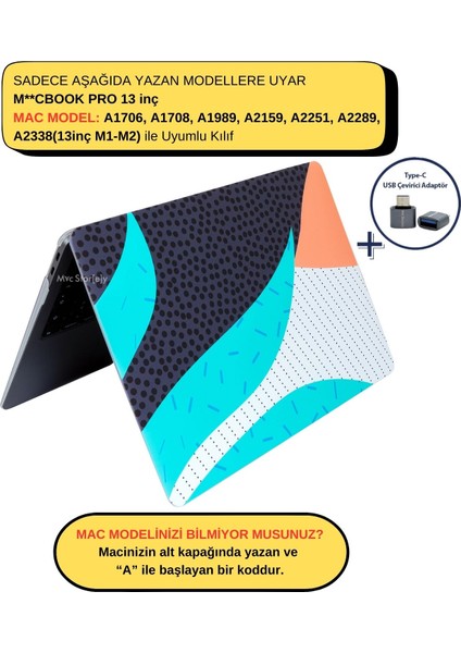 Macbook Pro Kılıf 13 inç M1-M2 A1706-08 A1989 A2159 A2251 A2289 A2338 ile Uyumlu W.L01NL fiyatları