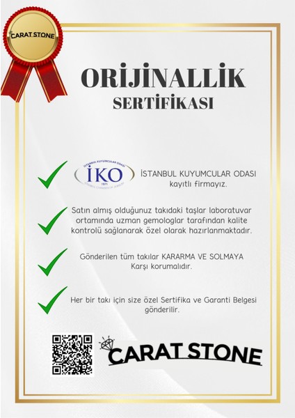 Carat Stone Pırlanta Işıltılı Kadın Gümüş Damla Işıklı Kutusunda Yüzük