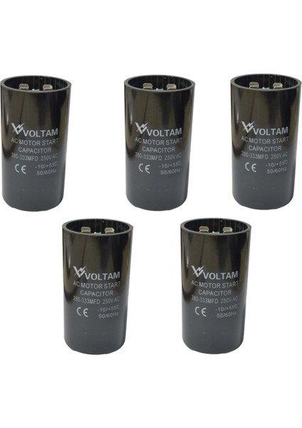 280-333 Mf 5' Li Paket 250 Volt Ac Ilk Devre Hareketi Kondansatör