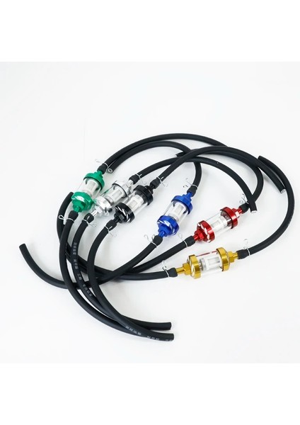 Kırmızı Stil Renkli 8mm Motosiklet Iç Yakıt Filtresi Benzin Filtreleri + Benzin Yakıt Hattı Hortumu + Klipsler Moto Scooter Dirt Bike (Yurt Dışından) modelleri